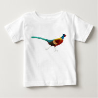 T-shirt étranglé de nourrisson de faisan d'anneau
