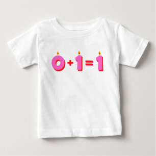 Pour Bébé T-shirt fille 1er anniversaire rose