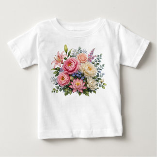 Pour Bébé T-Shirt & Gif Art Floral Bouquet Botanique Vintage
