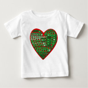 Pour Bébé T-shirt heureux d'anniversaire de Jour de la Saint