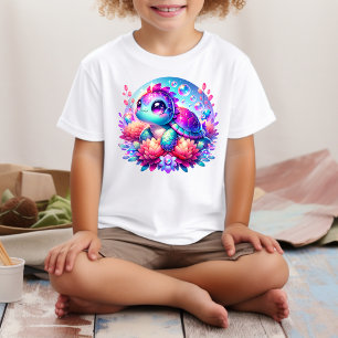Pour Bébé T-shirt illustration d'une adorable tortue de mer 
