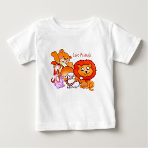 Pour Bébé T-shirt Love Animals