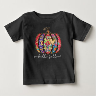Pour Bébé T-shirt Mandala Citrouille Halloween