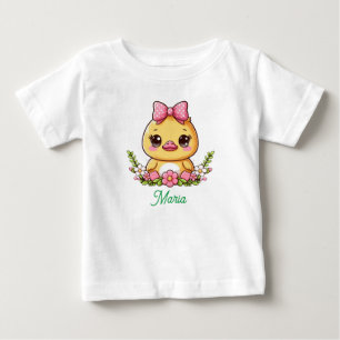 Pour Bébé T-shirt mignon canard jaune