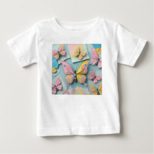 Pour Bébé 🦋 T-shirt Papillon de Cartoon Whimsical - Cute Na