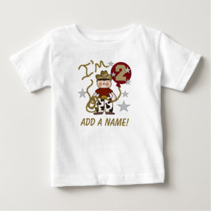 Pour Bébé T-shirt Personnalisé Cowboy 2nd Birthday