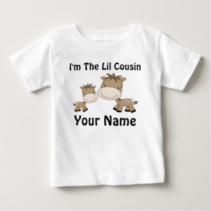 Pour Bébé T-shirt personnalisé Little Cousin Horse