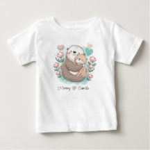 T-shirt personnalisé Sea Otter Love Baby
