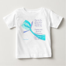 T-Shirt queue de poisson Sous la mer avec poème