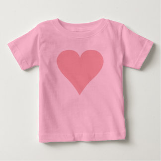 Pour Bébé T-shirt rose de coeur