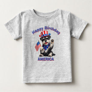 Pour Bébé T-Shirt Schnauzer (2ag) Enfant Patriote