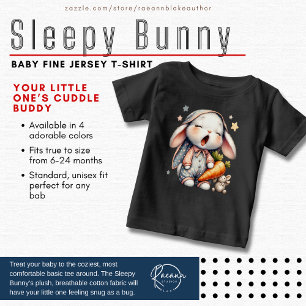 Pour Bébé T-shirt Sleepy Bunny Baby Fine Jersey