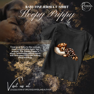 Pour Bébé T-shirt Sleepy Puppy Baby Fine Jersey