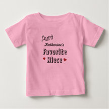 Tante Favorite Niece Baby T-Shirt personnalisé