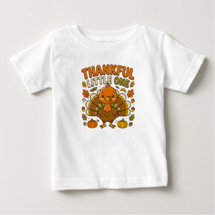 Pour Bébé Thankful Little One Baby T-Shirt Cute Thanksgivi