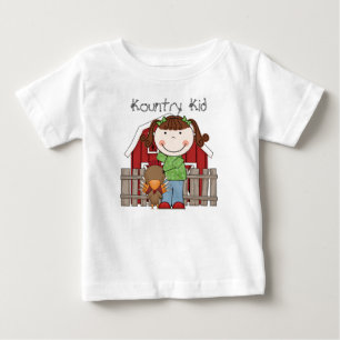 Pour Bébé Thème Pays Kountry Kid, T-shirt Grange