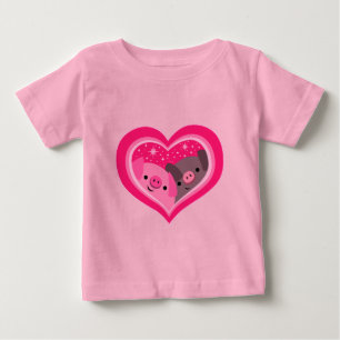Pour Bébé Toi Et Moi (Mignons Cochons De Caricature) T-Shirt