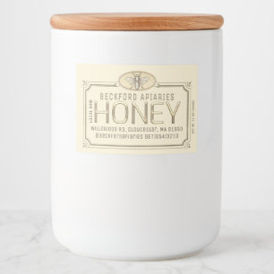 Pour Bocaux 2x3" Métallurgique Étiquette miel encadré 3D avec 