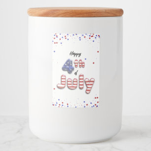 Pour Bocaux 4 juillet Foil Balloons Stars Stripes Étiquette al