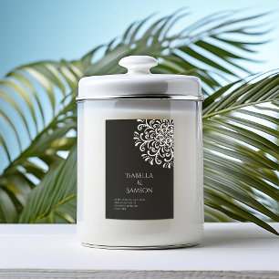 Pour Bocaux Blanc Whimsical sur le Étiquette de bougie Flouris