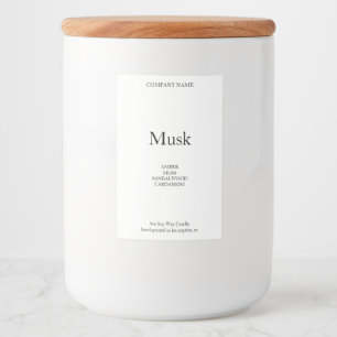 Pour Bocaux Bougie Étiquette Minimaliste Strong Simple Soy Wax