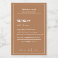 Bougie produit mère Étiquette personnalisé