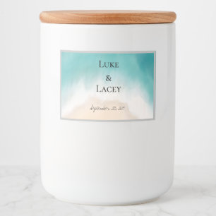 Pour Bocaux bouteille de bière de mariage de plage étiquette
