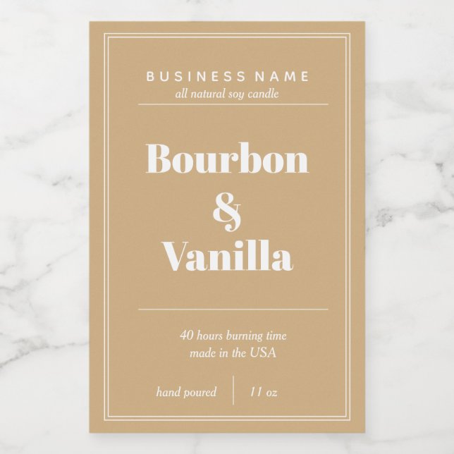 Pour Bocaux Conception Étiquette de produit de bougie (Étiquettes simples)