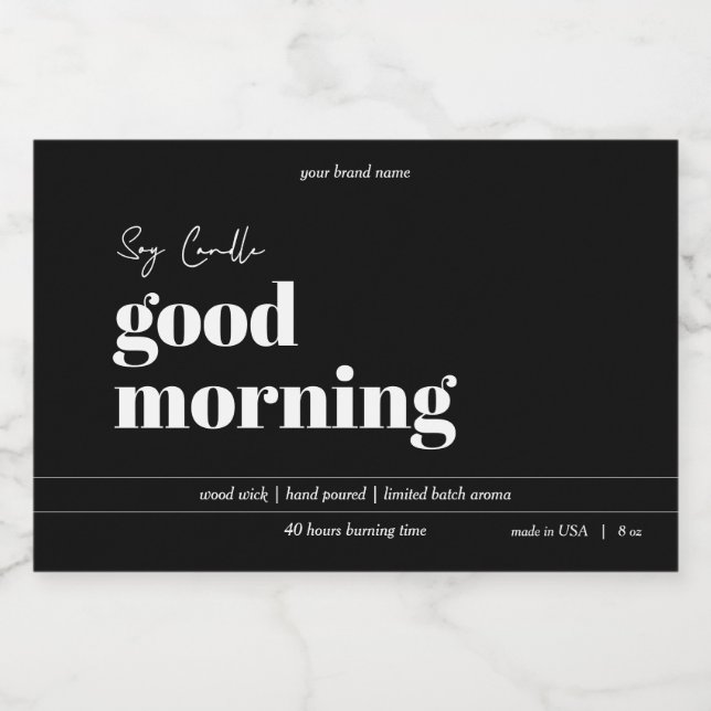 Pour Bocaux Conception Étiquette de produit de bougie (Étiquettes simples)