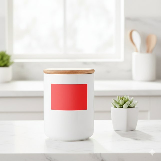 Pour Bocaux Concevez votre rêve - 3x2 Étiquette de nourriture  (Design Your Dream - 3x2 Solid Red Food Label)