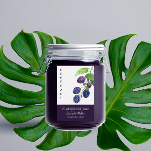 Pour Bocaux Élégant Étiquette de confiture de Blackberry fait