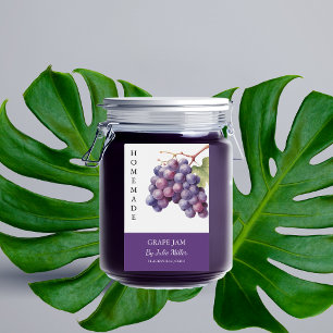 Pour Bocaux Élégant Étiquette de confiture de raisin fait mais