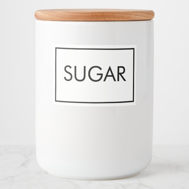 Pour Bocaux Étiquette alimentaire minimaliste (Devant)