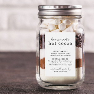 Pour Bocaux Étiquette cadeau de mélange de cacao chaud maison