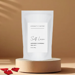 Pour Bocaux Étiquette de bain minimal à base de plantes