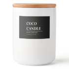 Étiquette de bougie minimaliste