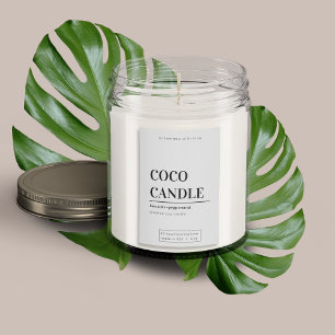 Pour Bocaux Étiquette de bougie minimaliste