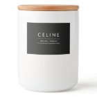 Étiquette de bougie minimaliste Élégant blanc sur 