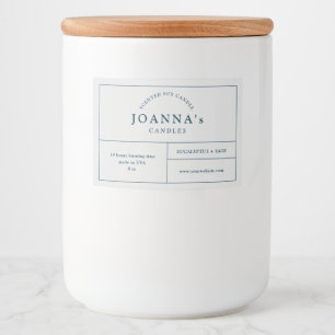 Pour Bocaux Étiquette de bougie moderne minimaliste