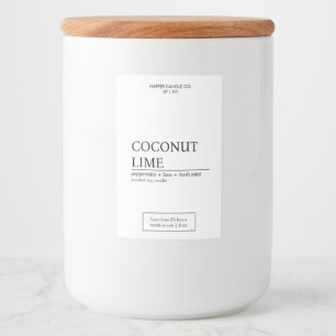Pour Bocaux Étiquette de bougie noir et blanc de luxe
