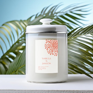 Pour Bocaux Étiquette de bougie orangé blanc