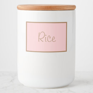 Pour Bocaux Étiquette de contenant de nourriture Riz