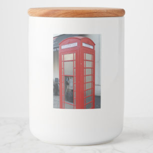 Pour Bocaux Étiquette de conteneur de Cabine de téléphone roug