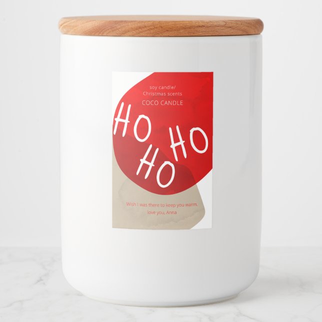 Pour Bocaux Étiquette de la bougie de Noël (Devant)