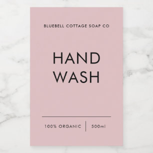 Pour Bocaux Étiquette de lavage à la main, Élégant, Étiquette