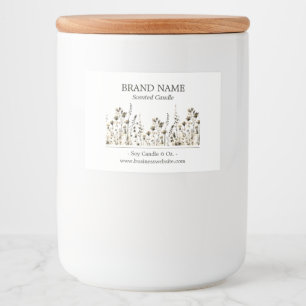 Pour Bocaux Étiquette de produit Boho fleur sauvage 3x2