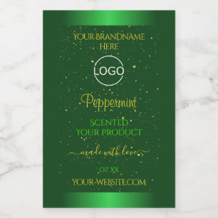 Pour Bocaux Étiquette de produit Vert scintillant Glitter doux