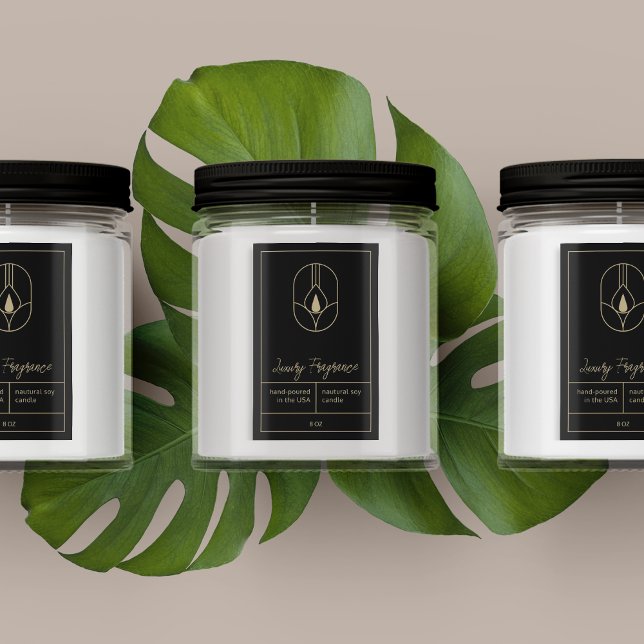 Pour Bocaux Étiquette de produits de bougie moderne (Créateur téléchargé)