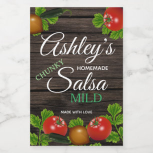 Pour Bocaux Étiquette de salsa maison personnalisé