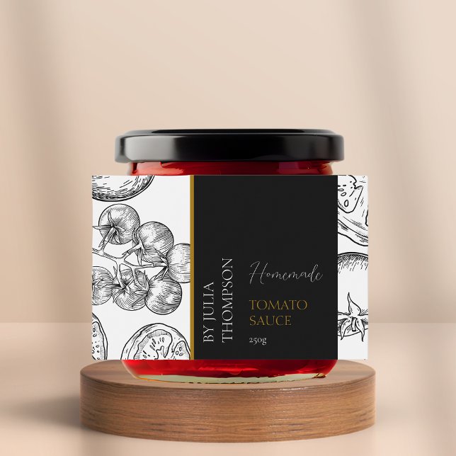 Pour Bocaux Étiquette de sauce tomate maison moderne (Créateur téléchargé)